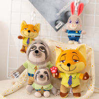 100 Original Mini Zootopia Plush Nick Judy Judith Sloth คลิปพวงกุญแจของเล่นตุ๊กตาอะนิเมะของขวัญเด็กของแท้ยี่ห้อ