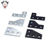 FUNCORE 4 Hole V Slot Black/Silver Joint Board Plate Corner Angle Bracket Connection Joint Strip for 2020 Aluminum Profile Hand Tool Parts Accessories