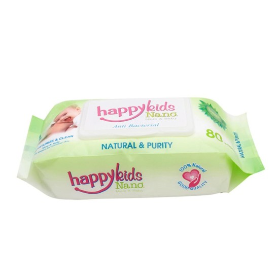 Bộ 10 gói khăn ướt không mùi 80 tờ happykid - ảnh sản phẩm 2