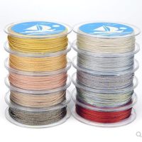 【YD】 1mm Polyester Braided Cord with Metallic Jewelry Macrame Accessories Rope for Making String Beading Threads