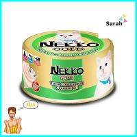 อาหารเปียกแมว NEKKO GOLD ทูน่าครีมมี่ผสมน้ำมันมะพร้าว 85 ก.WET CAT FOOD NEKKO GOLD TUNA CREAMY MIX COCONUT OIL 85G **หมดแล้วหมดเลย**