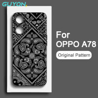 Guyon เคส OPPO A78 4G 5G นิ่มลายดอกไม้มะม่วงหิมพานต์ดีไซน์ใหม่ดั้งเดิมซิลิโคนเหลวกันกระแทก