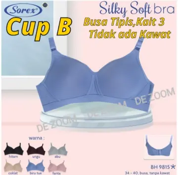 Jual Bra BH Tanpa Kawat Super Soft Sorex 17238 CUP B UK 34-40