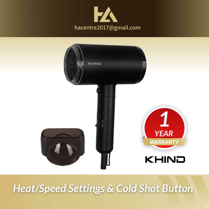 Khind 1800W Hair Dryer (Cool / Hot Air) HD1800 吹风筒 吹风机Mesin Pengering ...