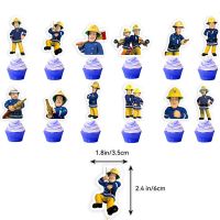 【CW】๑◈  Fireman Sam Happy Birthday Truck Firefighter Themed Decortion  for Kids Firemen