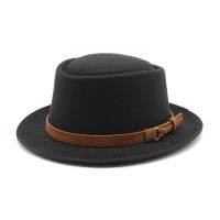 หมวกทรง Fedoras สำหรับผู้หญิงและผู้ชายผู้หญิงทำจากผ้าขนสัตว์เลียนแบบฤดูหนาวฤดูใบไม้ร่วง