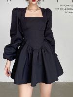 【HOT】❁♠✹ HOUZHOU Vinatge Sleeve Dresses Collar Fashion Street Female Robe