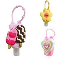 1PCS 30ml Cute Silicone Mini Hand Sanitizer Hand Gel Holder Portable Safe Gel Holder Travel Shampoo Soap Dispenser Bottle Travel Size Bottles Containe