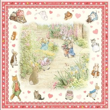 Kiss Me Doll - ผ้าพันคอ/ผ้าคลุมไหล่ Peter Rabbit ลาย Kissing ขนาด 100x100 cm.