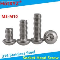 ✸ 316 Stainless Steel Round Head Hexagonal Socket Machine Screws Pan Head Hex Socket Bolt M3M4M5M6 10PCS