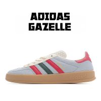 2023 รองเท้าผ้าใบลำลองสำหรับผู้ชายและผู้หญิง Originals Gazelle Indoor สีแดงสีเขียว ลื่นสไตล์วินเทจแฟชั่นต่ำด้านบนกีฬารองเท้าลำลอง แท้100%ผู้ชายผู้หญิง