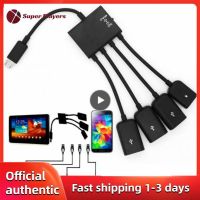 4 Port Micro USB 2.0 HUB 4-IN-1 OTG Hub Power Adapter Cable support simultaneously Charging/data exchange for Android Phone