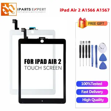 for iPad Air 2 Screen Replacement, Touch Screen for iPad Air 2 2nd Gen 9.7  inch A1566 A1567 Digiziter Touchscreen Glass Panel & Repair Tools (Without