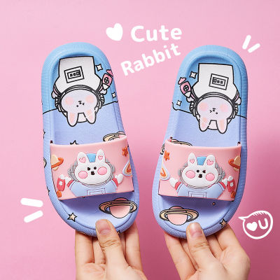 Cartoon Cute Astronaut Space Rabbit Bear Children Slippers Summer Men And Women Home Indoor Non-slip Soft Bottom Sandals
