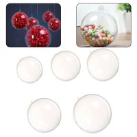 10Pcs Christmas Clear  Ball Plastic Acrylic Christmas Trees Ball Bauble Ornament DIY Wedding Gift Present Party Home Decoration