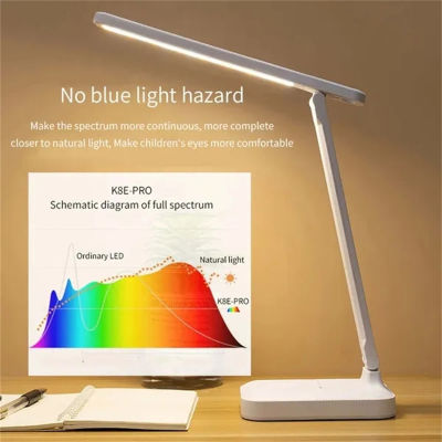 Hot LED โคมไฟตั้งโต๊ะ USB Charge 3สี Dimmable Touch โคมไฟตั้งโต๊ะพับได้ข้างเตียงอ่านหนังสือโคมไฟตั้งโต๊ะห้องนอน Eye Protection Night Light