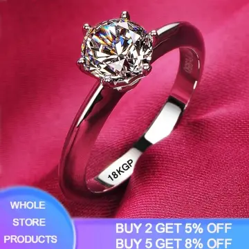 Cheap white gold hot sale wedding bands for her