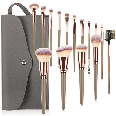 7/10/15Pcs Makeup Brushes Set With Bag Wooden Handle For Eye Shadow Powder Foundation Lip Professional Beauty Tool Make Up Brush Makeup Brushes Sets