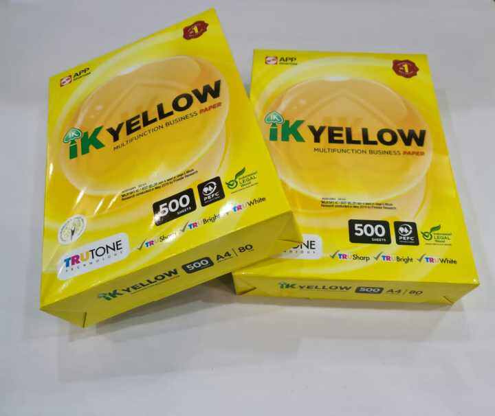 IK Yellow A4 Paper 80gsm 500sheets/ream | Lazada