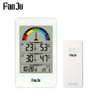 FanJu FJ3356เครื่องวัดอุณหภูมิดิจิตอลไฮโกรมิเตอร์สถานีอากาศนาฬิกาแขวนเซ็นเซอร์ไร้สายปลุก Comfort Pointer แสดงผลนาฬิกาตั้งโต๊ะ