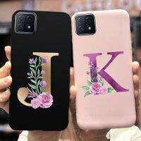 Plasstilaเคสตัวอักษรดอกไม้สำหรับ Oppo A53 A73 A93 5G เคสซิลิโคนนิ่มฝาหลังสำหรับ Oppo A53 A 73 93 OppoA53 OppoA73 OppoA93 5G กันชน