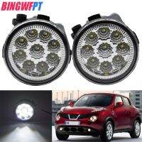 2PCS Car H11 Front LED Fog Light Lamps For Nissan Juke F15 Hatchback 2010 2011 2012 2013 2014 Foglights Halogen Lamp Replacement