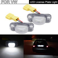 2pcs White LED License Plate Light Number Plate Lamp For VW Golf 2 1983-1992 For Jetta 2 1984-1991 For Seat Toledo I 1991-1999