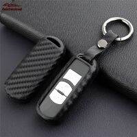 HW Carbon Fiber Car Key Sleeve Key Case Cover Mazda 3 6 CX3 CX5 CX9 MX5 Accessories