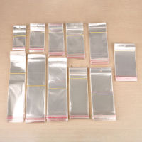 100pcs Transparent Self Adhesive Seal OPP Cellophane Bags Gift Bag Wedding Pouches Jewelry Packaging Bag With Hang Hole