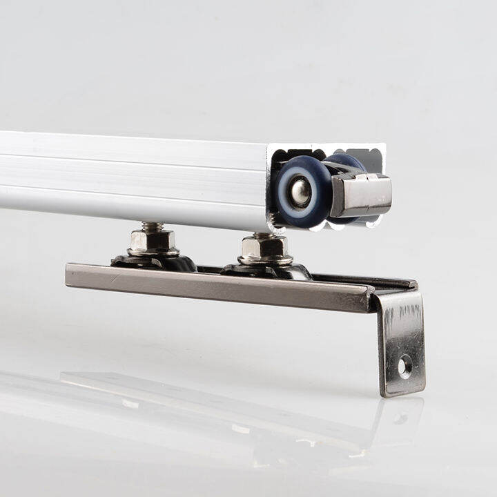 Balcony door double hanging rail hanging wheel guide rail sliding door track guide rail glass