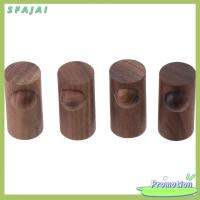 SFAJAI 4Pcs ไม้วอลนัทไม้ ตะขอไม้ธรรมชาติ วินเทจ ทนทานสำหรับงานหนัก หมวกตะขอเกี่ยว ทนทานต่อการใช้งาน อุปกรณ์ติดผนัง ตะขอแขวนเสื้อโค้ท สำหรับห้องครัวห้องรับแขก entryway Wall