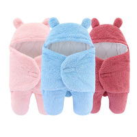 Baby Sleeping Bag Fleece Winter Baby Blanket Solid Cartoon Infant Swaddle Warm Newborn Romper Baby Boy Swaddle Sack Sleeping Bag