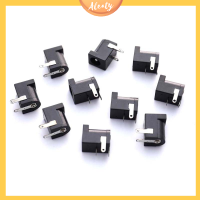 Aleaty? 10pcs PCB MOUNT 5.5x2.1mm FEMALE DC Power Jack PLUG SOCKET CONNECTOR สีดำ