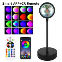 APP Remote Sunset Projection Lamp Sunset Night Light Smart Bluetooth Led Lights for Room Decoration Photography Gifts