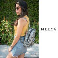 MEECA กระเป๋าเป้ MINI ลายพิมพ์ผ้าหนังสัตว์ Mini Safari Backpack ขนาด สูง 13 กว้าง 12 นิ้ว ฐานกว้าง 4 นิ้ว