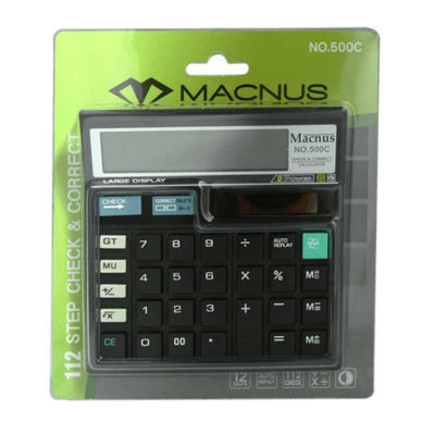 Macnus เครื่องคิดเลข No.500C Black Calculator 12Digits