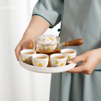 Portable Glass Ceramic Chinese Kung Fu Tea set Travel Tea Set Teaware Sets Teapot For Tea Teapot Tea Cup Set Tea Maker Infuser