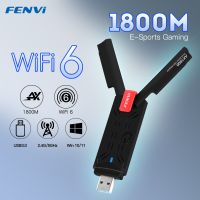 Fenvi WiFi 6 USB Adapter Dual Band AX1800 2.4G 5GHz Wireless WiFi 6E AXE3000 Dongle Network Card USB 3.0 WiFi Adapter Win7 10 11  USB Network Adapters