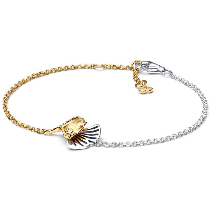 engravable-bar-link-double-gingko-leaves-two-tone-chain-bracelet-bangle-fit-fashion-925-sterling-silver-bead-charm-diy-jewelry