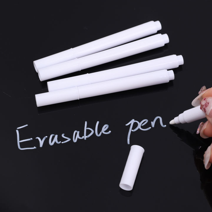 ปากกาชอล์กสีขาว1-5-10ชิ้น-ปากกาลบได้ชอล์กสำหรับกระจกหน้าต่างอิเล็กทรอนิกส์กระดานดำปากกาสีขาวหน้าต่าง