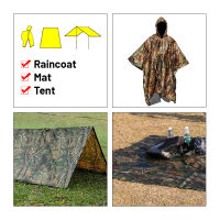 【cw】3 in 1 Multifunctional Raincoat Waterproof Rain Poncho Backpack Hiking Rain Cover Motorcycle Outdoor Awning Camping Tent Mat ！