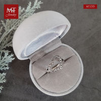 MT แหวนเงินแท้ รูปหัวใจ งานรมดำ ไซส์: 51, 60 Solid 925 Sterling Silver Ring (sr155) MT Jewelry มณีธารา