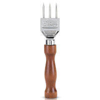 【♘COD Free Cas♘】 mao940 Ice Pick-ทนทานที่โกยหิมะพร้อมที่จับไม้แข็ง304สแตนเลสสาม Pronged เครื่องบดน้ำแข็งสำหรับบาร์เทนเดอร์ค็อกเทล