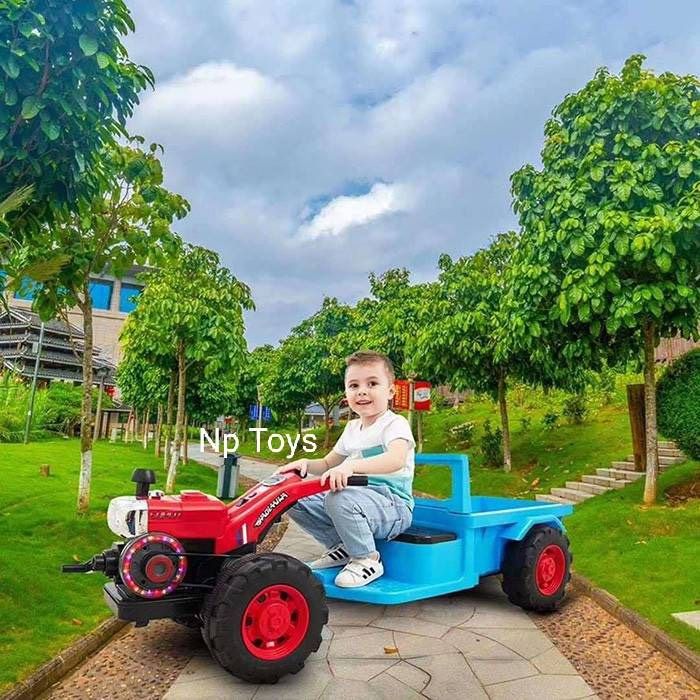 toykidsshop-รถแบตเตอรี่เด็ก-รถแทรคเตอร์-รถไถนา-รถอิแต๊ก-รุ่นใหม่ขนาด2มอเตอร์-tractor-no-2080