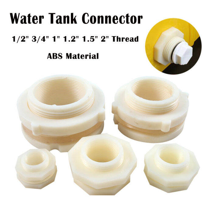 ABS Aquarium Connector Water Tank Pipe Connector 1/2 3/4 Thread Outlet Joint Adapter Lazada PH