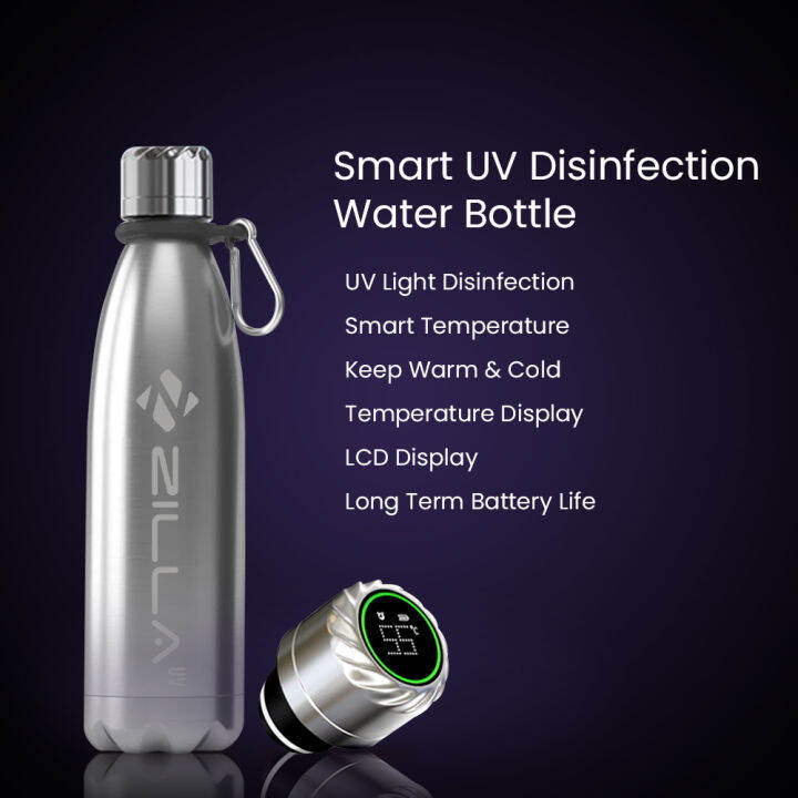 Zilla 500ml Self Sterilizing Smart Bottle With Thermometer & Hydration