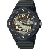 Casio นาฬิกาข้อมือผู้ชายลายพรางทหาร กันน้ำ100m สายเรซิน รุ่น MRW-220HCM