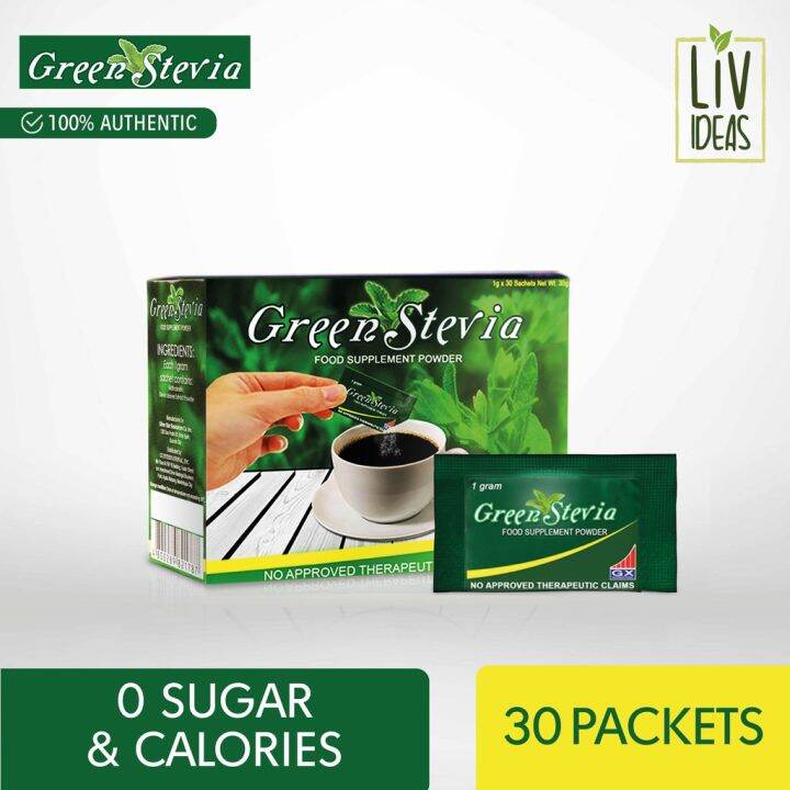 GREEN STEVIA NATURAL STEVIA SWEETENER 30'S Lazada PH