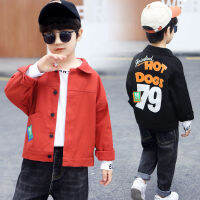 Letter Print Kids Boys Jacket Coats Loose Single Breasted Children Outerwear Coats Childrens Clothing Boys Clothing for Boys