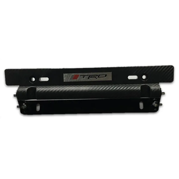 Universal Auto Car Adjustable Tilting Plate Holder Carbon Fiber Pattern